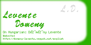 levente domeny business card